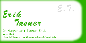 erik tasner business card